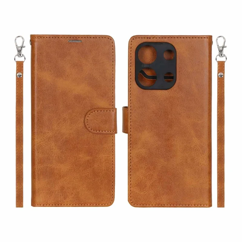 کیف موبایل مگنتی درجه یک MNC مدل Xiaomi Redmi Note 13 4G - عسلی