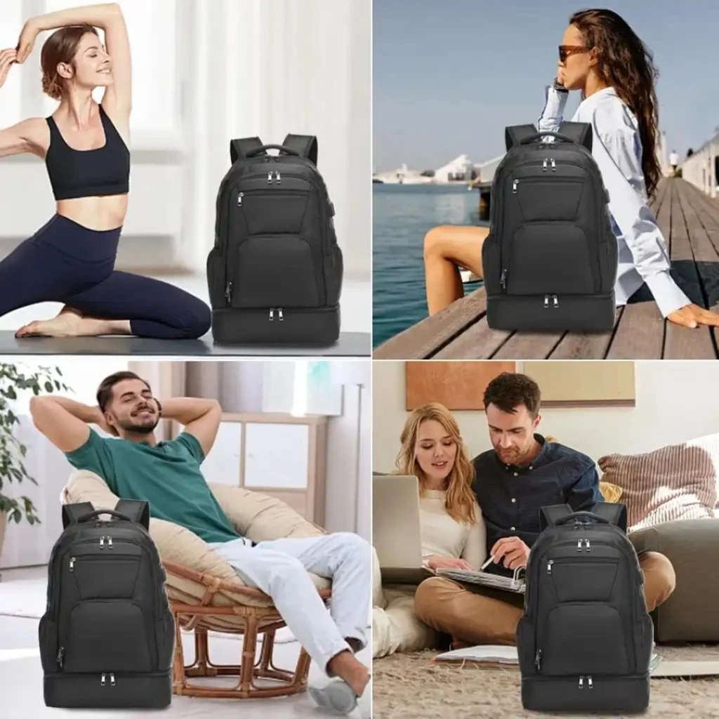 کیف ورزشی دارای فضای جداگانه برای کفش