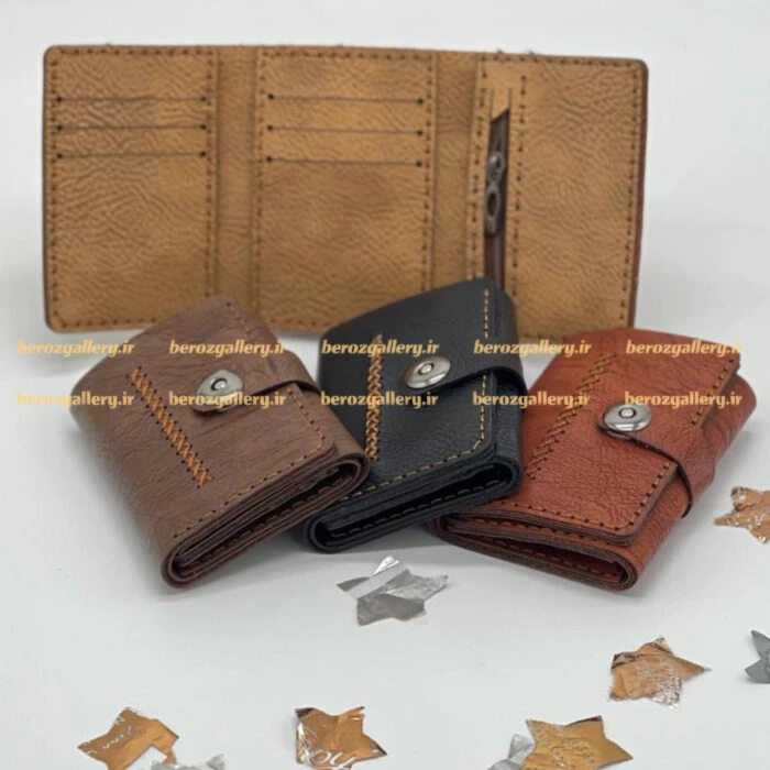 کیف جیبی شیک با چرم شتر ، کیف جاکارتی