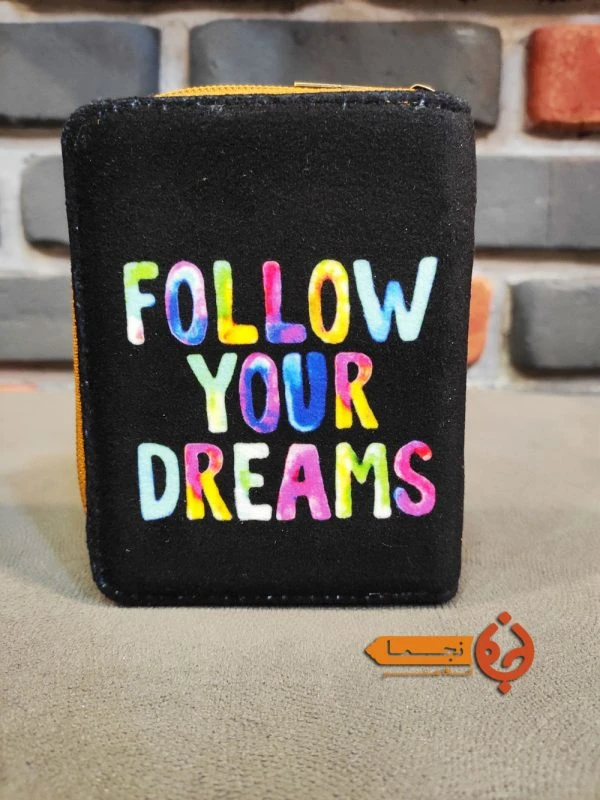 کیف پول کتی دور زیپ طرح follow your dreams کد KPDCZ26