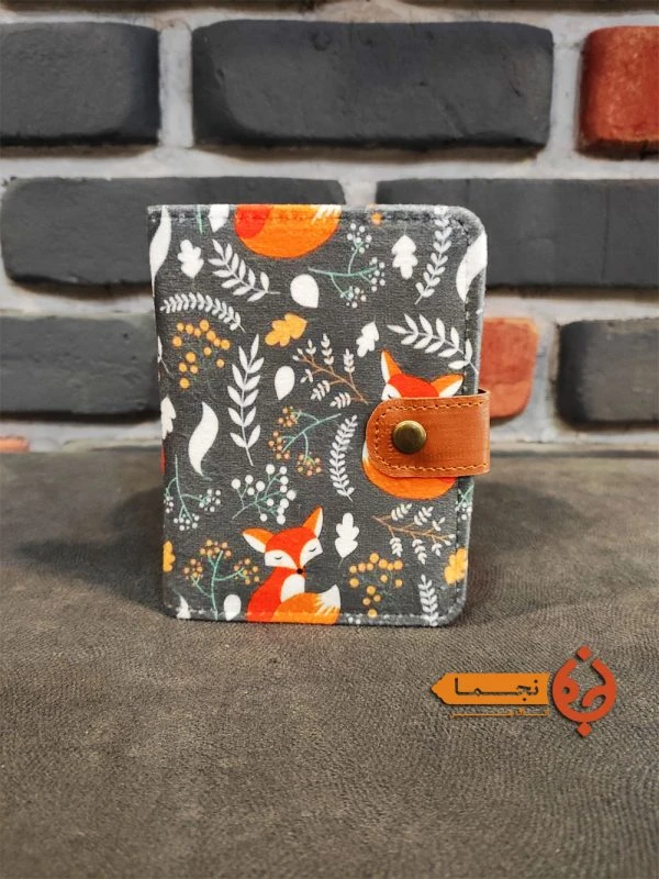 کیف پول کتی دکمه دار طرح روباه کد KPDC14