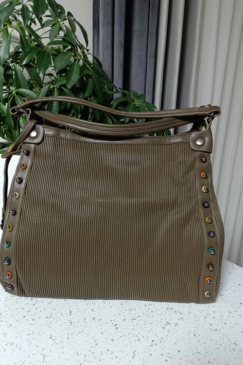 کیف چرم زنانه سبز رنگ
