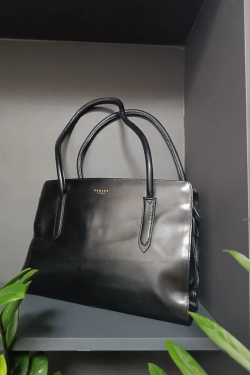 کیف چرم مشکی زنانه سایز بزرگ