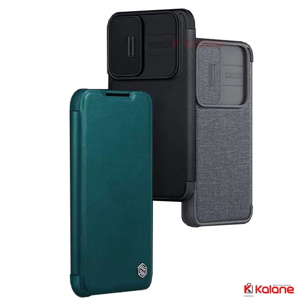 کیف چرمی پارچه ای نیلکین گوشی Samsung Galaxy S23 Plus مدل Qin Pro Plain Leather Cloth