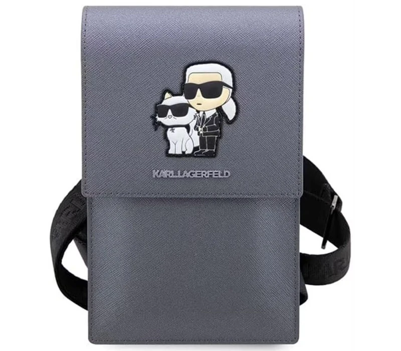 کیف کراس بادی موبایل کارل لاگرفلدسافیانو karl lagerfeld saffiano universal phone pouch