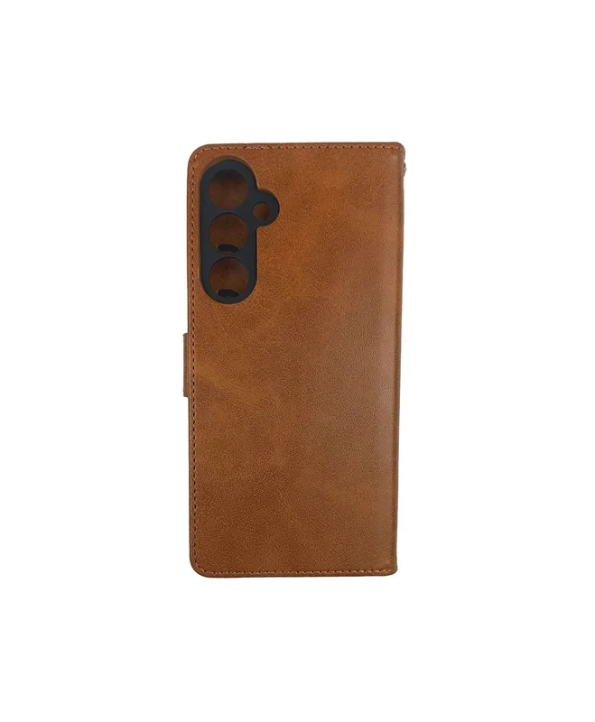 کیف کلاسوری چرمی قهوه ای گوشی موبایل سامسونگ Samsung A35