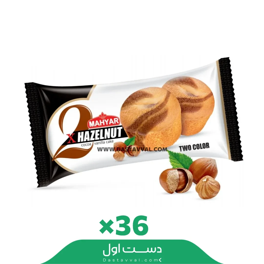 کیک دوقلو دورنگ رویال مهیار – بسته ۳۶ عددی