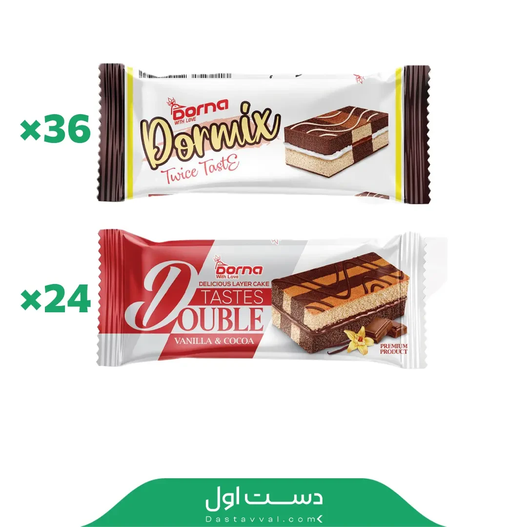کیک دولایه شطرنجی درنا – کارتن ۳۶ عددی