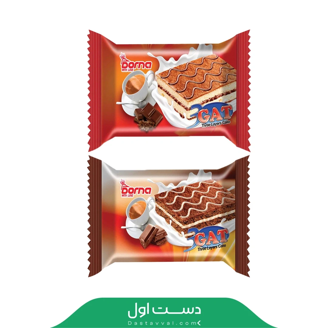 کیک سه لایه کاکائو با کرم وانیلی درنا