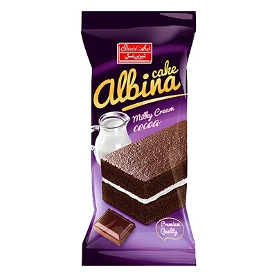 کیک لایه ای کاکائویی با کرم شیری آلبینا-بسته 36 عددی