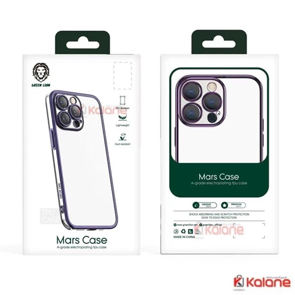گارد ژله ای با محافظ لنز Apple iPhone 14 Pro مارک Green Lion مدل Mars Case
