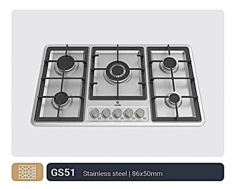 گاز رومیزی 5 شعله برند پارس ملی مدل GS518طرح لوفرا