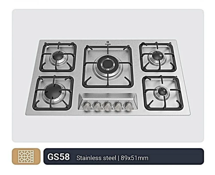 گاز رومیزی 5 شعله برند پارس ملی مدل GS59 طرح لوفرا