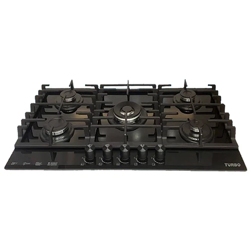 گاز صفحه ای 5 شعله توربو مدل 9070-SA5-flame (glass) gas plate turbo model 9070-SA