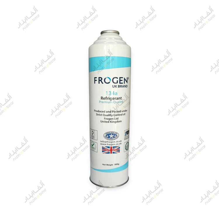 گاز فریون ۹۰۰ گرمی R134a برند FROGEN انگلیس اصلی