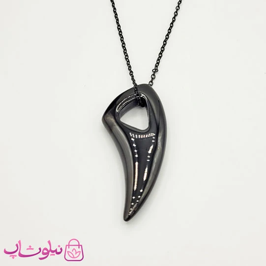 گردنبند اسپرت مدل عاج مشکی کد 951