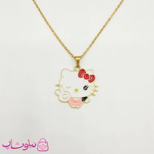 گردنبند بچگانه دخترانه مدل hello kitty