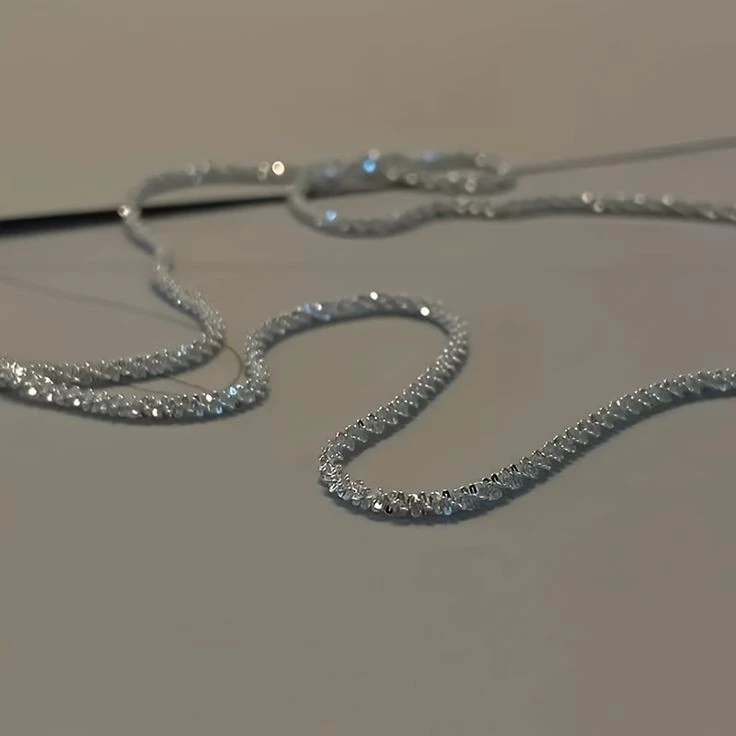 گردنبند خاویاری استیل درخشان