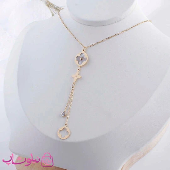 گردنبند دخترانه طرح گل آویزدار