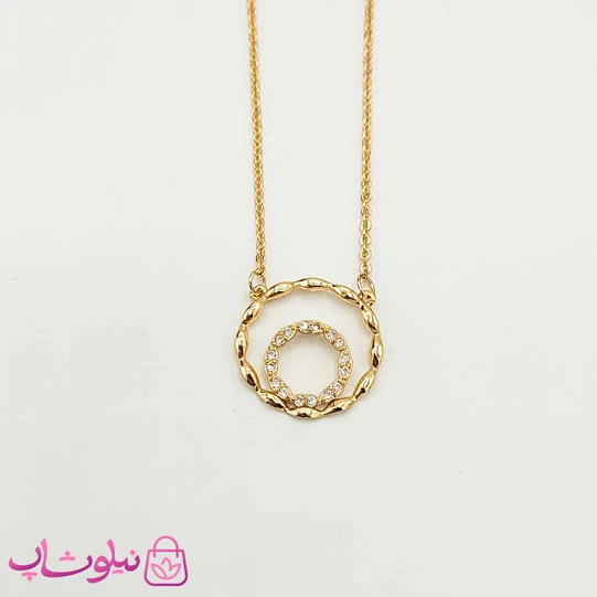 گردنبند دخترانه ظریف برند وینویز مدل دایره طلایی کد 120