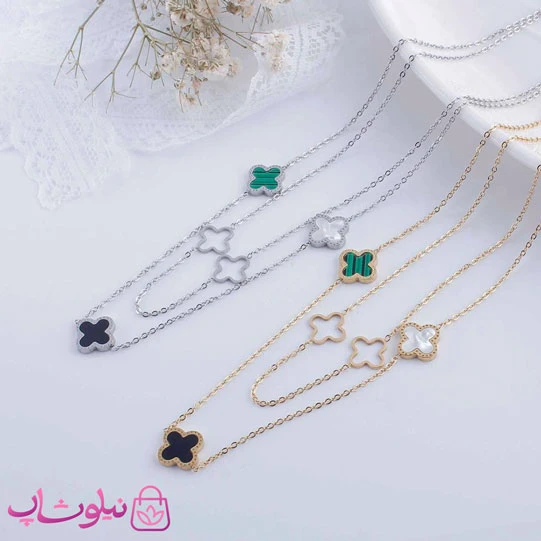 گردنبند دخترانه ونکلیف رنگی