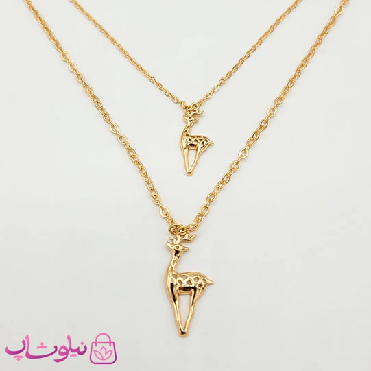 گردنبند دولاین ژوپینگ مدل گوزن مادر و بچه کد 159