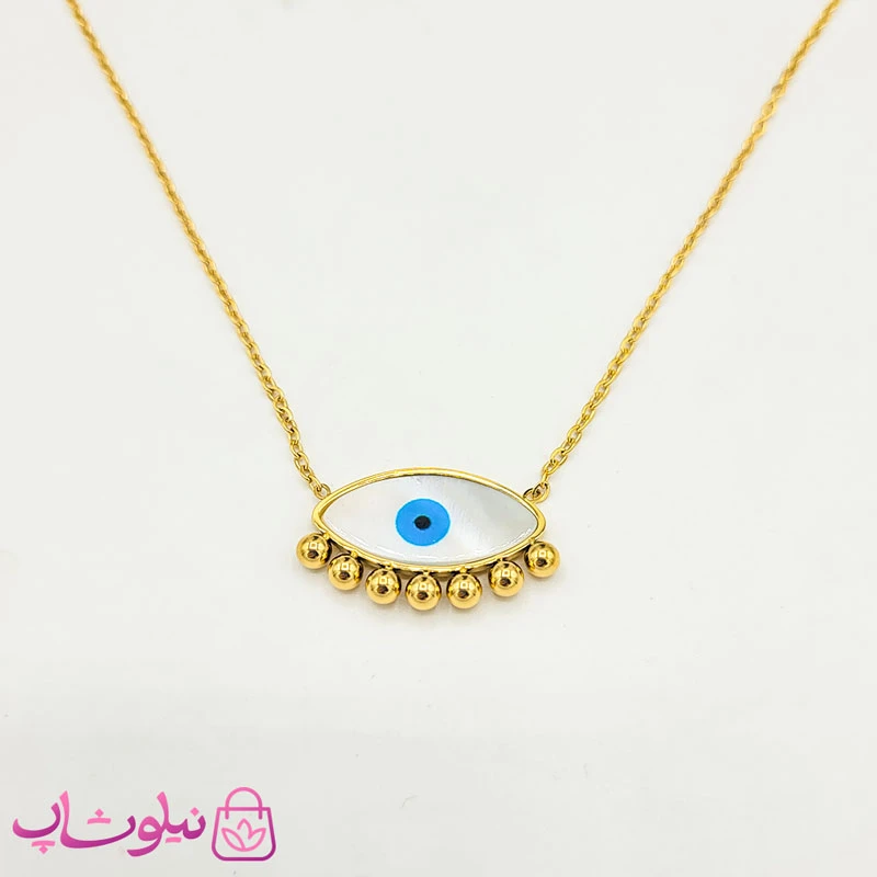 گردنبند زنانه استیل طرح چشم کد 2644