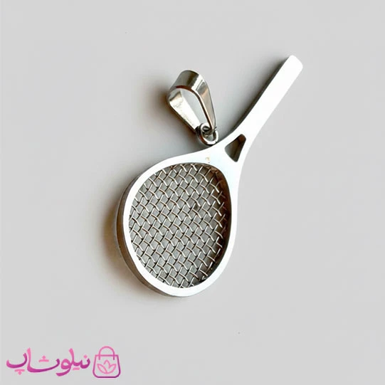 گردنبند زنانه مدل بدمینتون نقره ای استیل (زنجیر دارد) کد 150