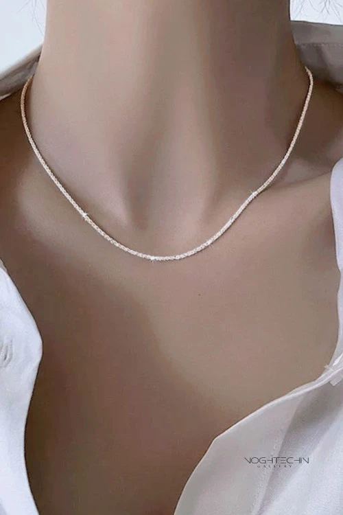 گردنبند زنانه مدل خاویاری استیل رنگ ثابت وضدحساسیت
