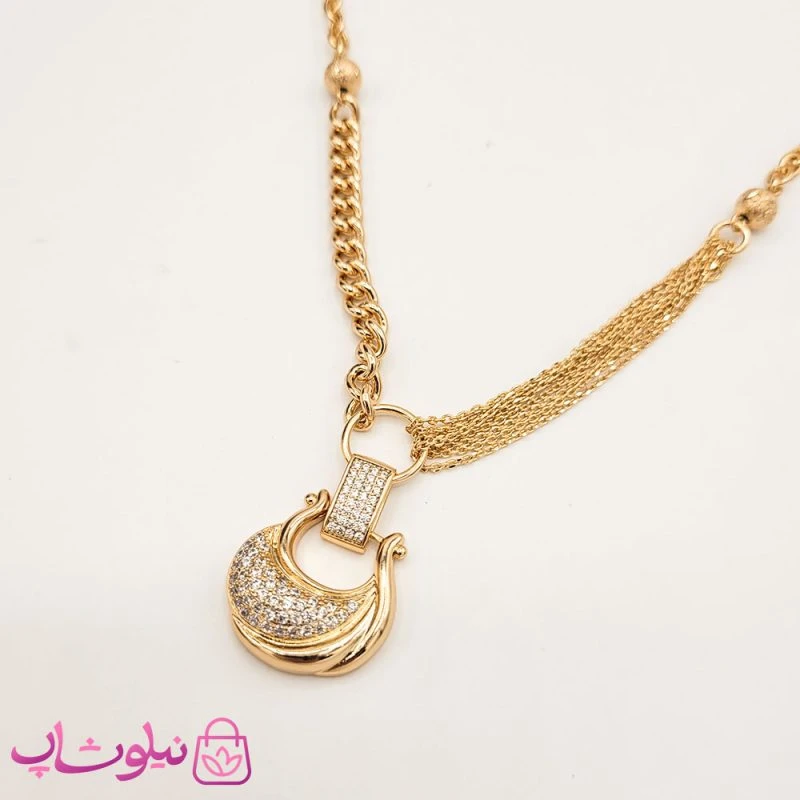 گردنبند زنانه ژوپینگ با زنجیر ترکیبی
