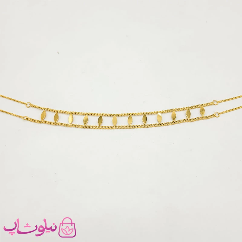 گردنبند زنانه یقه ای دو لاین