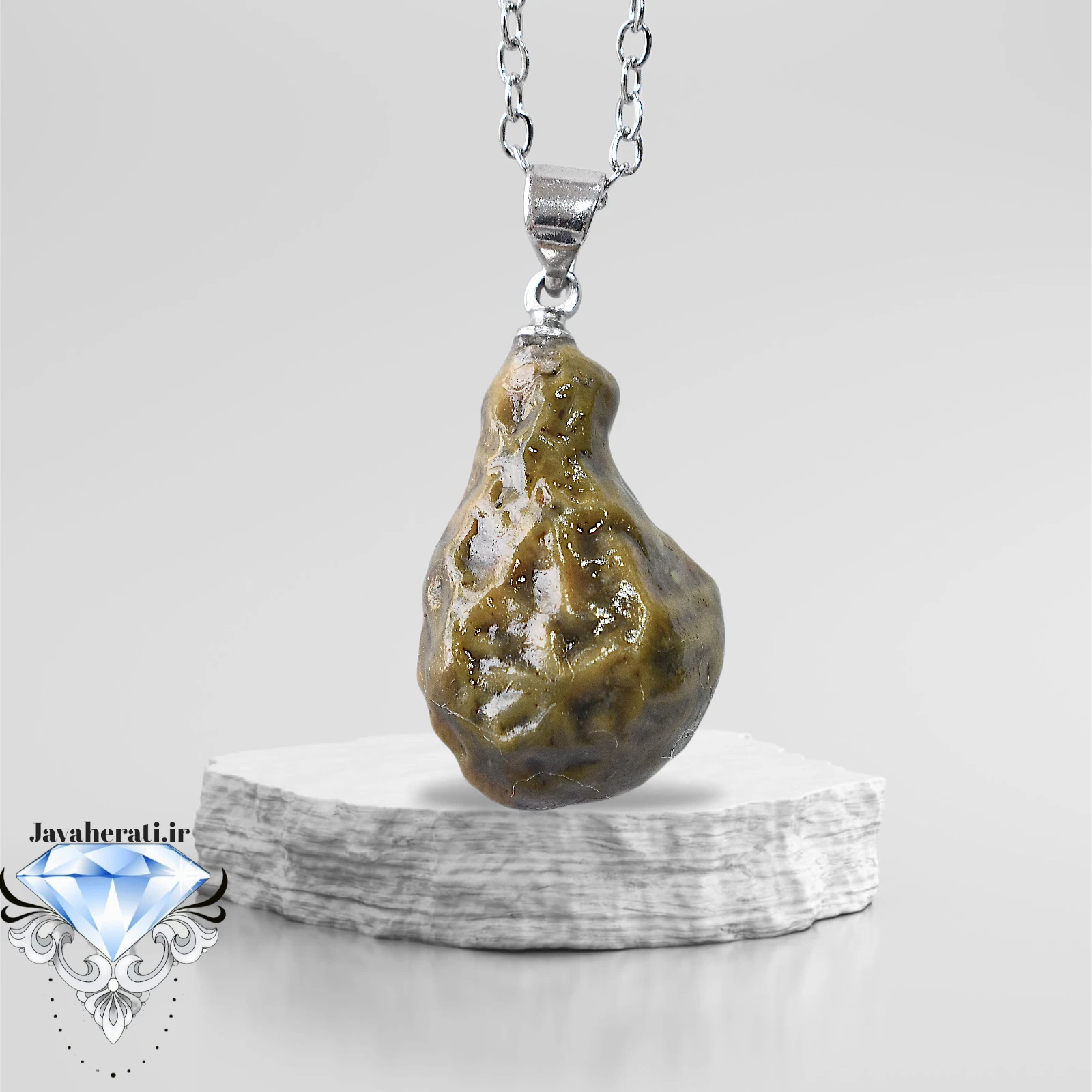 گردنبند زوعه رگه دار طبیعی Z23