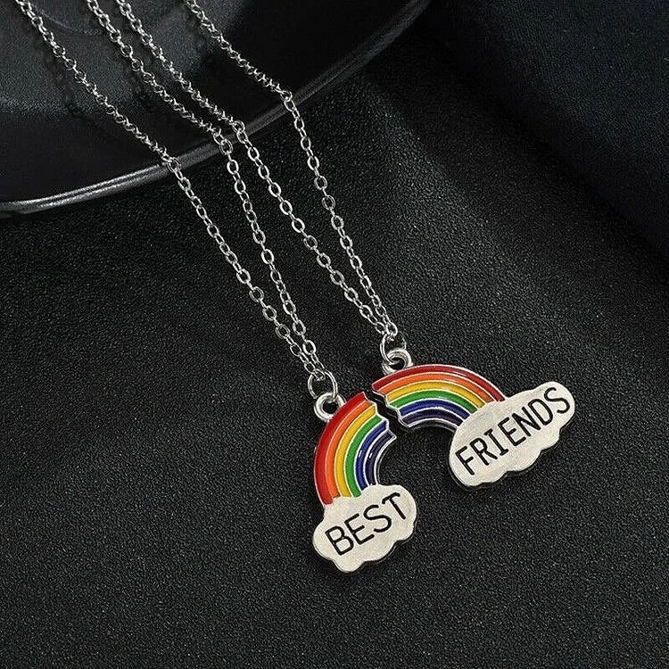 گردنبند ست دوستی رنگین کمان best friends