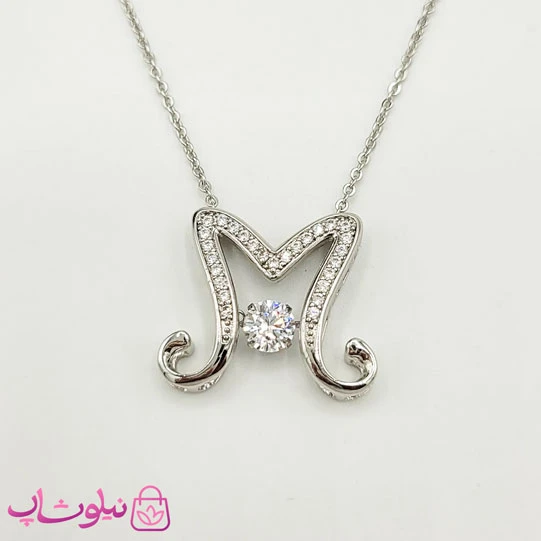 گردنبند سواروسکی زنانه استیل مدل ستاره آبی بزرگ کد 200