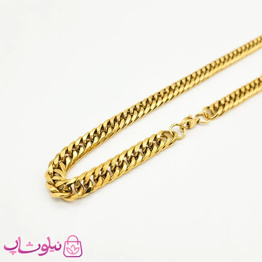 گردنبند مردانه کارتیه استیل طلایی کد 3991