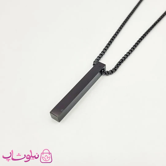 گردنبند مکعب عشق مشکی مدل دوستت دارم به صد زبان کد 130