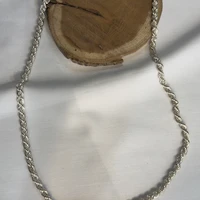 گردنبند نقره‌ مردانه طنابی