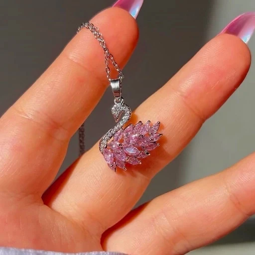 گردنبند پینترستی قو جواهر سواروسکی 💖🦢