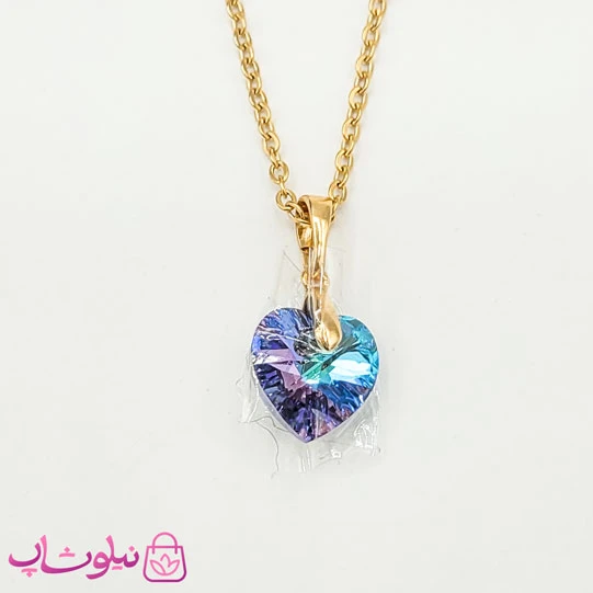 گردنبند ژوپینگ سواروسکی آبی بنفش کد 1989