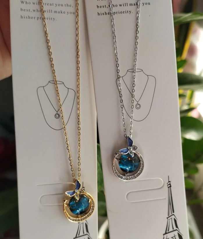 گردنبند کهکشانی طلایی و نقره ای