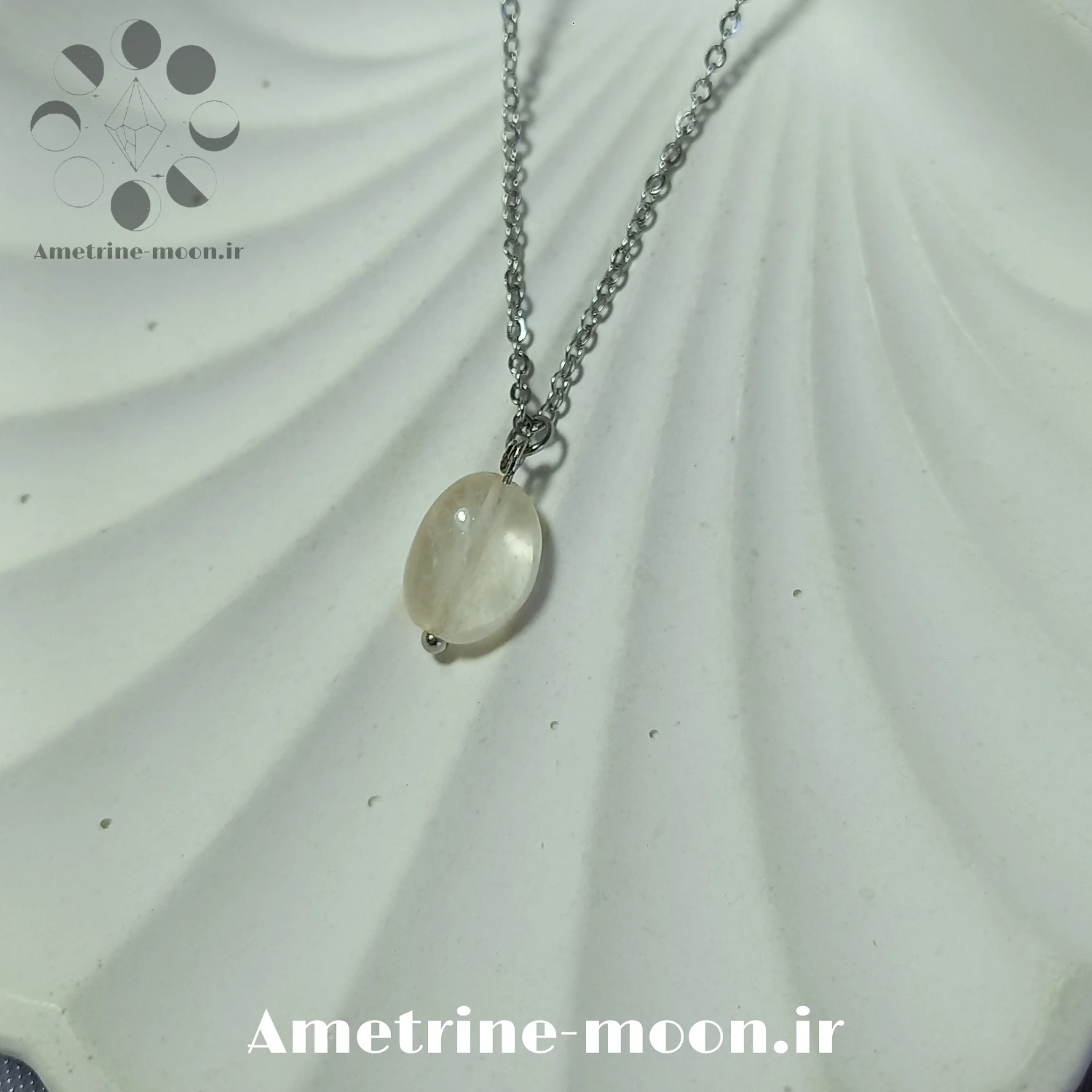 گردنبند کوارتز شفاف طبیعی