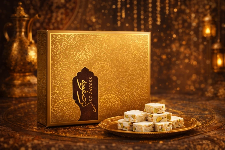 گز آردی پِسته ای اصفهان. برند گز صفویه. ۴۰٪. ۵۰۰ گرمی