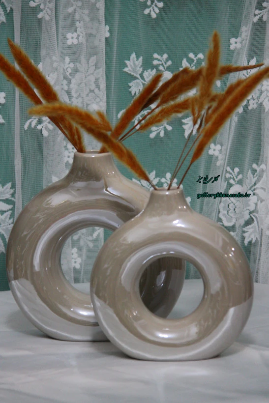 گلدان دوناتی لاستر ۲ عددی