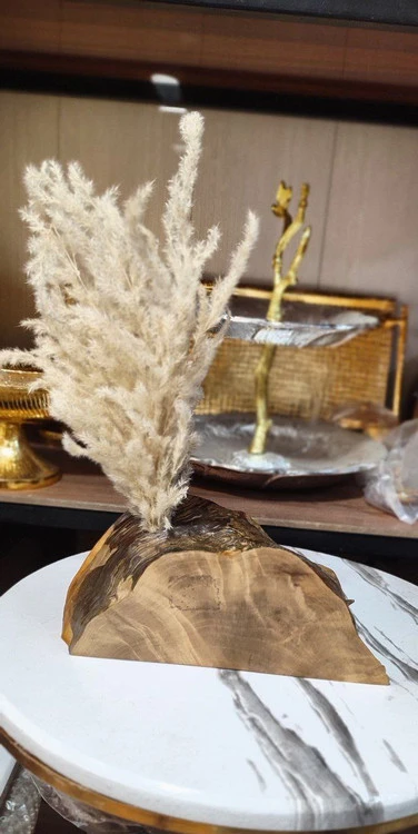 گلدان رومیزی چوبی