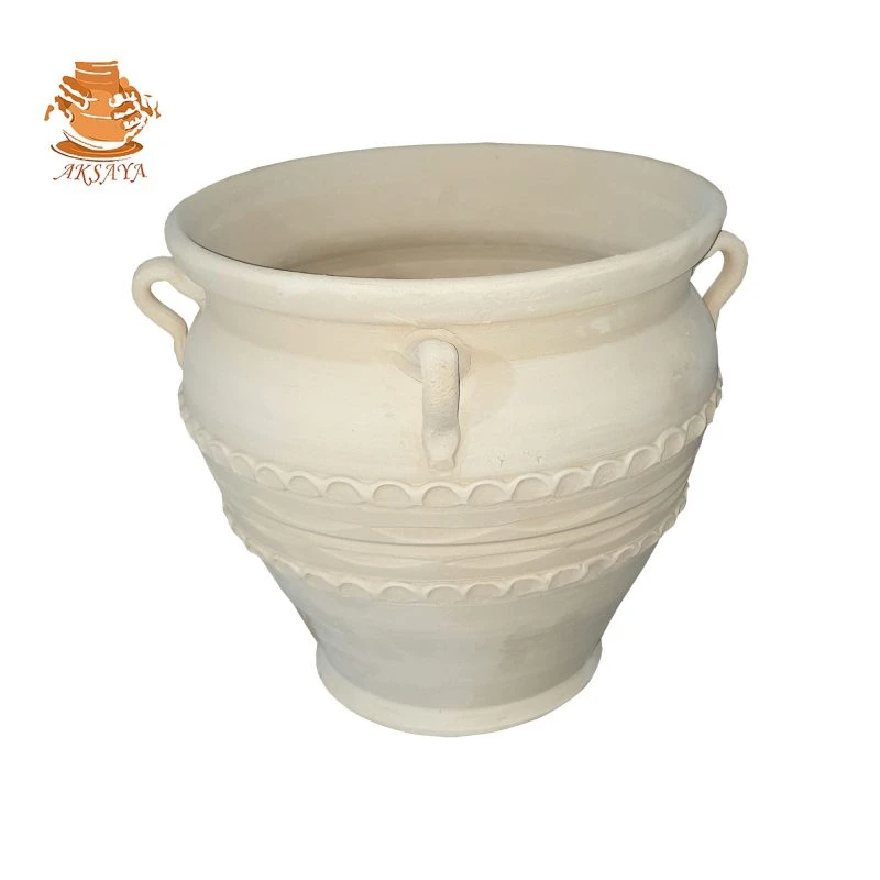 گلدان سفالی مدل سنتی طرح خمره ارتفاع ۵۰ سانتی متر