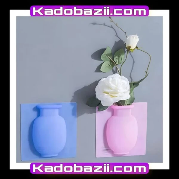گلدان سیلیکونی دیواری چسب دار