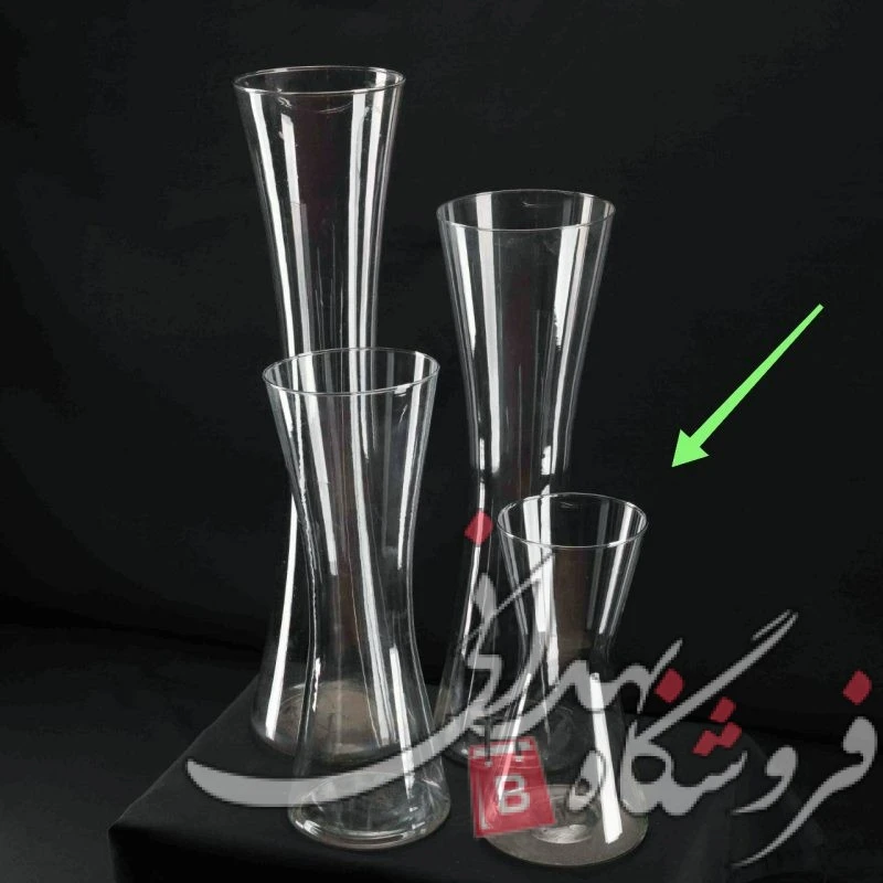 گلدان شیشه ای شیپوری30 سانت