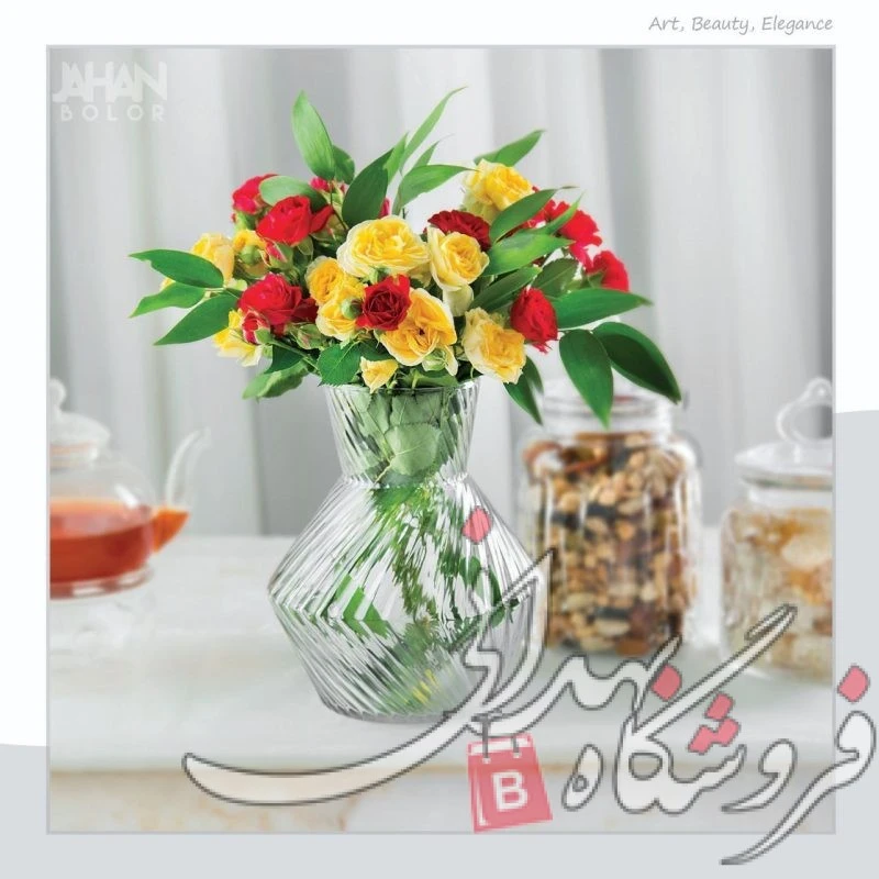 گلدان شیشه ای ویولت