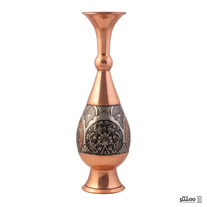 گلدان صراحی مدل گل و مرغ سایز 25