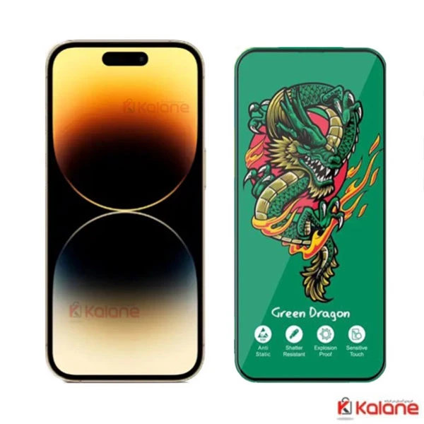گلس Apple iPhone 15 Pro Max مدل Horo Green Dragon